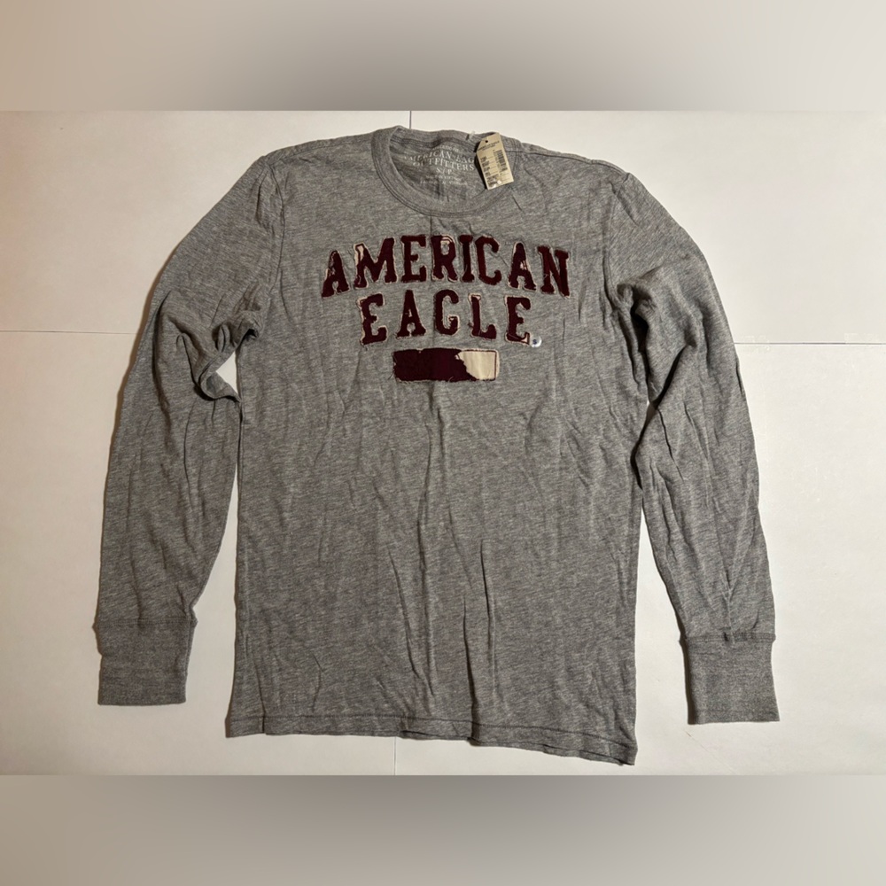 American Eagle Logo Name Long Sleeve Shirt Men’s Small